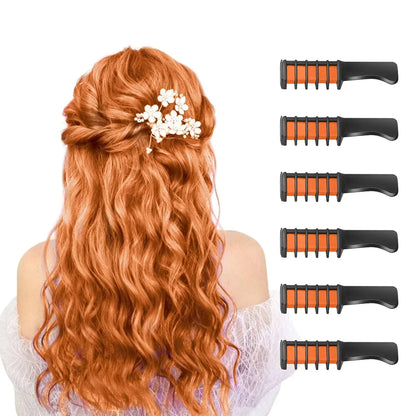 Giz de cabelo temporário com pente para madeixas coloridas e penteados