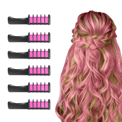 Giz de cabelo temporário com pente para madeixas coloridas e penteados