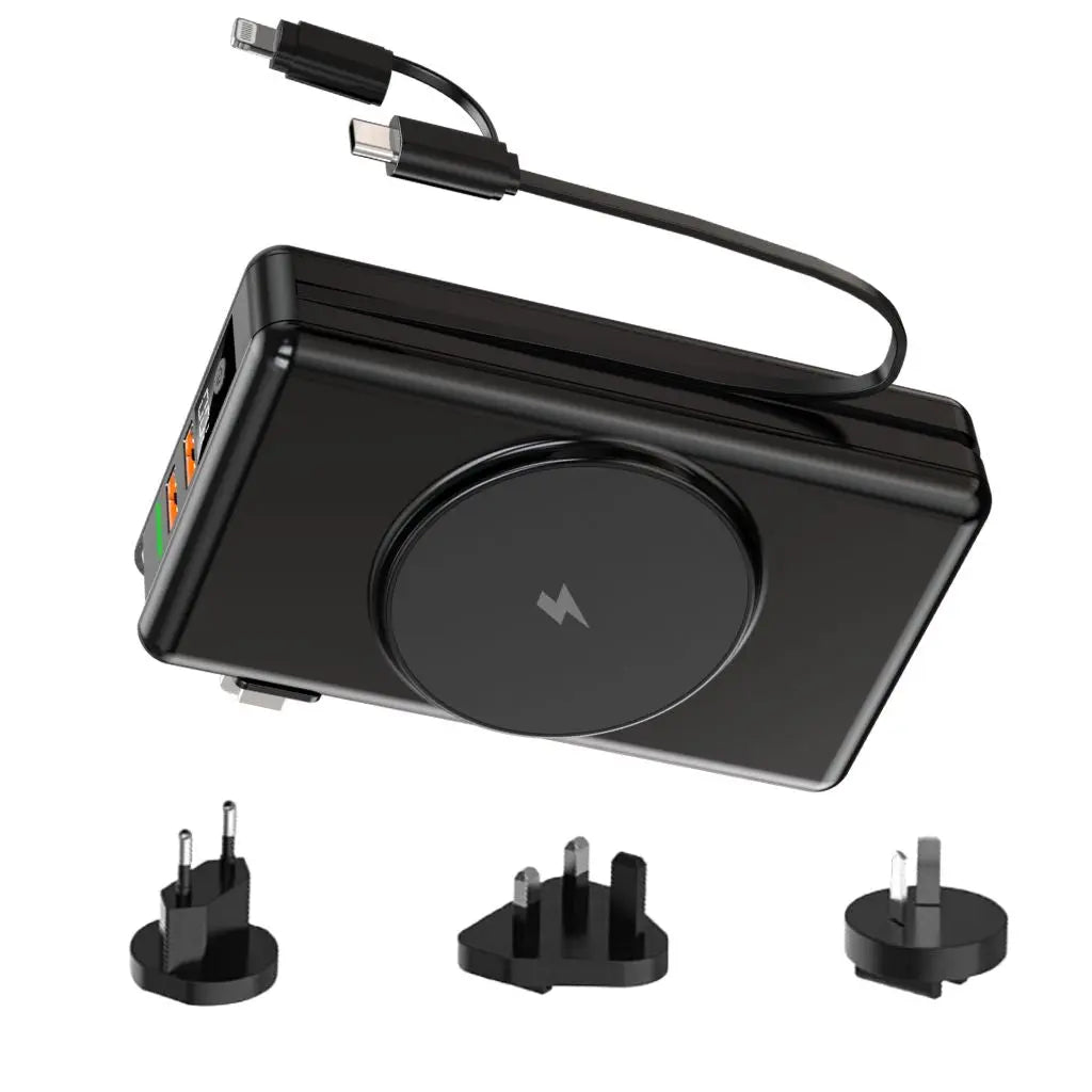 EnergieMate 5-in-1 Powerbank – Schlanker Reisebegleiter mit 15.000mAh