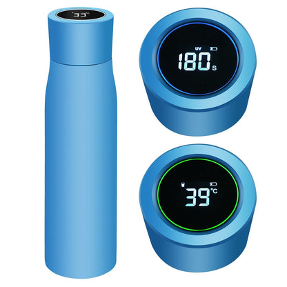 Trinkflasche mit UV-C-Licht, digitaler Temperaturanzeige und Reinigungsfunktion