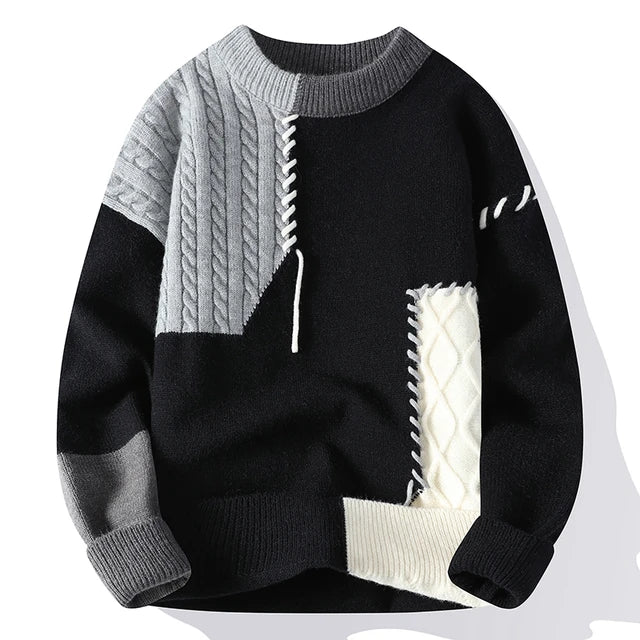 Luna Patchwork pulover – Za moderan i topao izgled