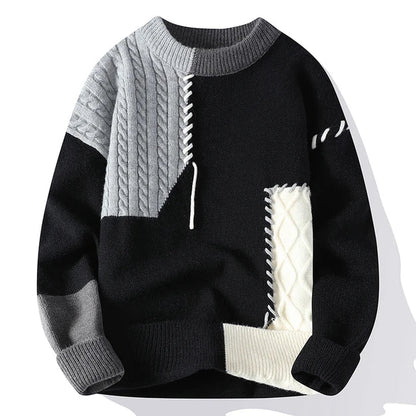 Luna Patchwork pulover – Za moderan i topao izgled