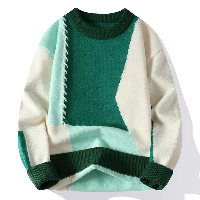 Luna Patchwork pulover – Za moderan i topao izgled