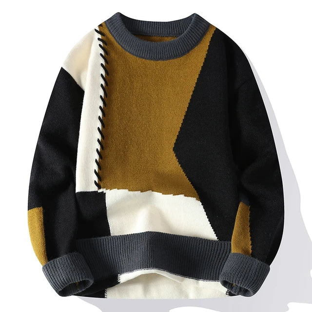 Luna Patchwork pulover – Za moderan i topao izgled