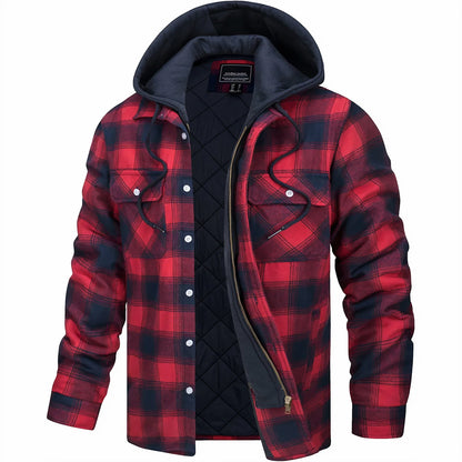 Chaqueta de invierno de franela Explorer: cálida y resistente para aventuras al aire libre.