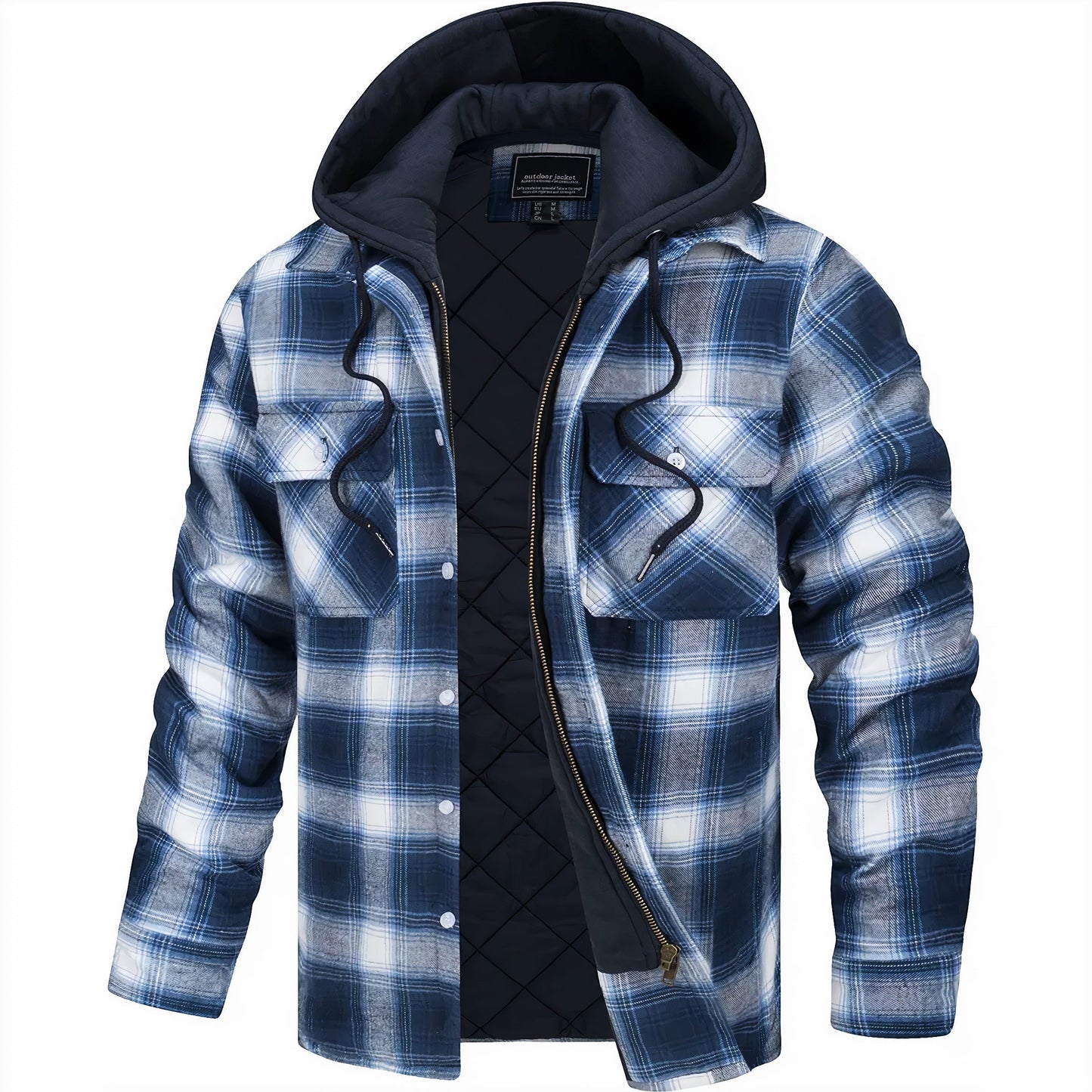 Chaqueta de invierno de franela Explorer: cálida y resistente para aventuras al aire libre.
