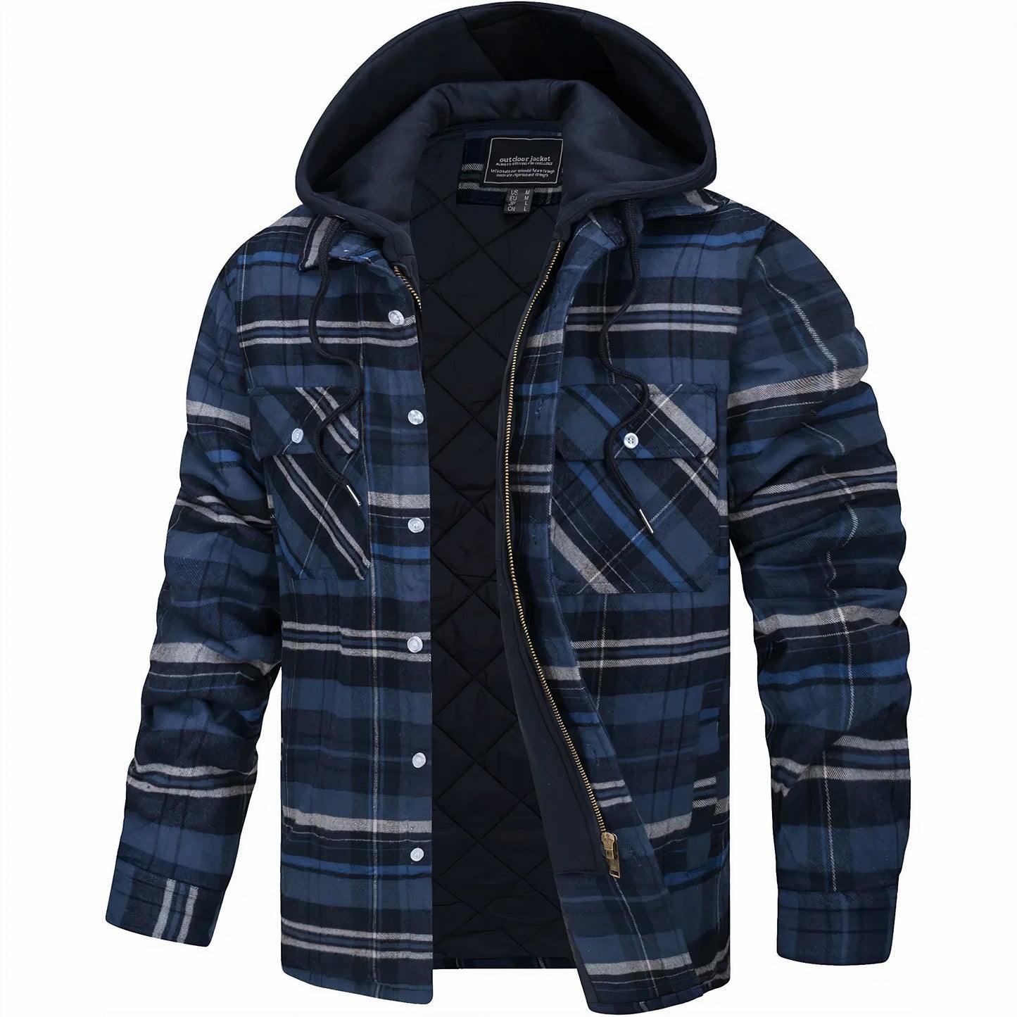 Chaqueta de invierno de franela Explorer: cálida y resistente para aventuras al aire libre.