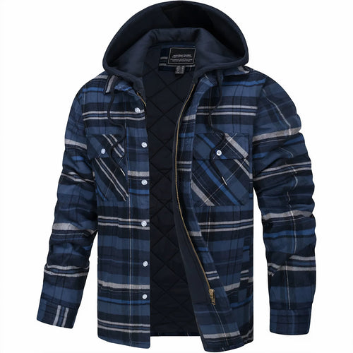 Chaqueta de invierno de franela Explorer: cálida y resistente para aventuras al aire libre.