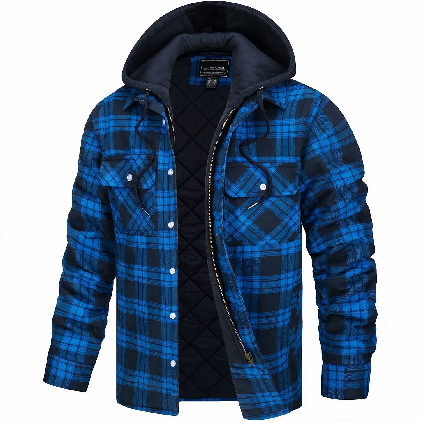 Chaqueta de invierno de franela Explorer: cálida y resistente para aventuras al aire libre.