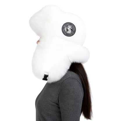 Wintermütze mit Ohrenklappen und Kunstfell