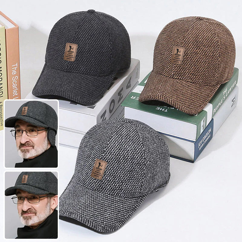 Herren Winter-Baseballcap mit Ohrenklappen