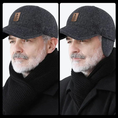 Herren Winter-Baseballcap mit Ohrenklappen