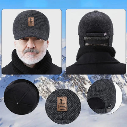 Herren Winter-Baseballcap mit Ohrenklappen