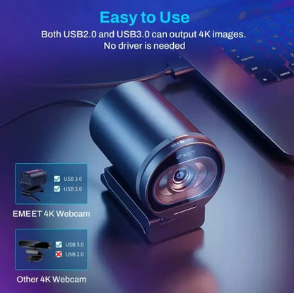 Kristalno jasna 4K HD web kamera – profesionalna kvaliteta streaminga