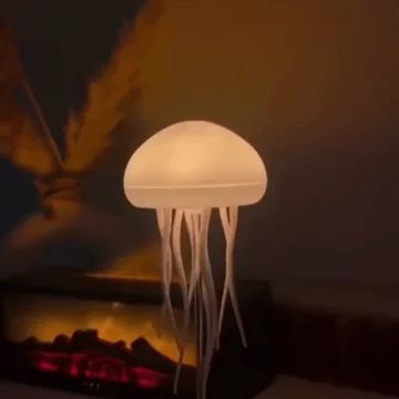 Lámpara de medusas recargable con cambio de color y control por sonido