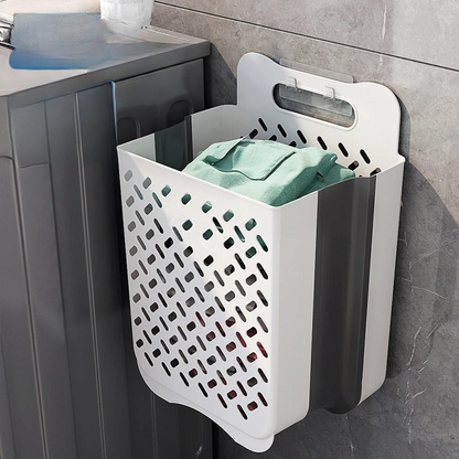 Cesto de ropa de pared plegable con orificios de ventilación