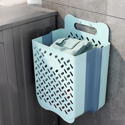 Cesto de ropa de pared plegable con orificios de ventilación