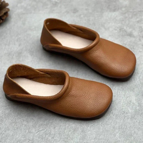Mocassins de senhora com biqueira redonda e sola rasa para o dia a dia