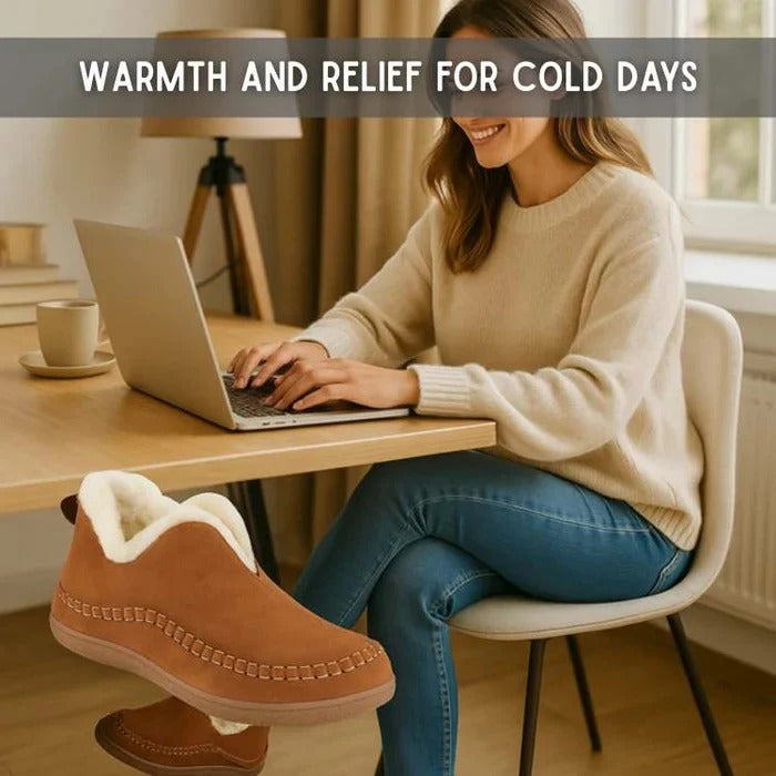 Calçado ortopédico de inverno para senhora com forro interior quente