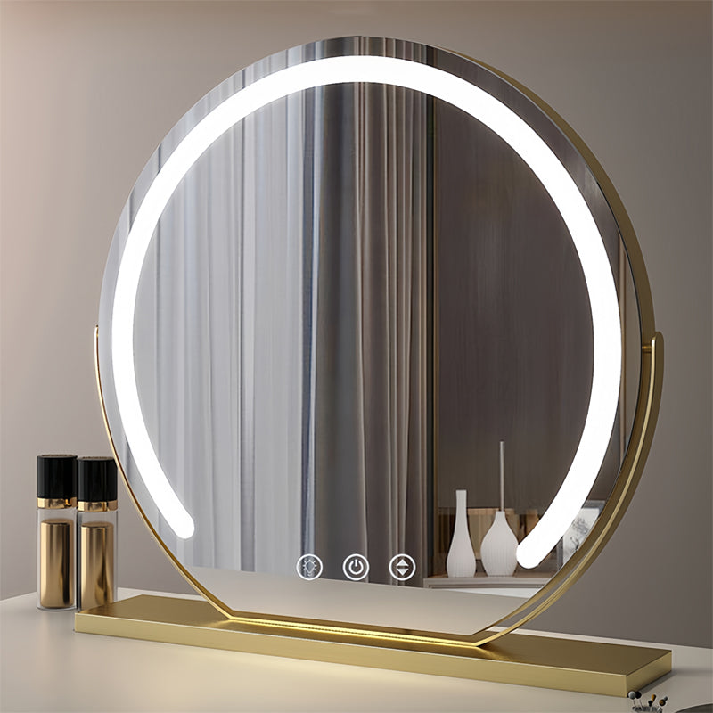 Espejo cosmético LED con control táctil e iluminación