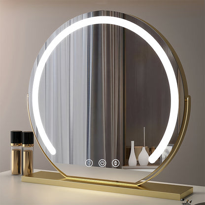Espejo cosmético LED con control táctil e iluminación