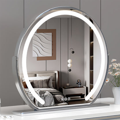 Espejo cosmético LED con control táctil e iluminación