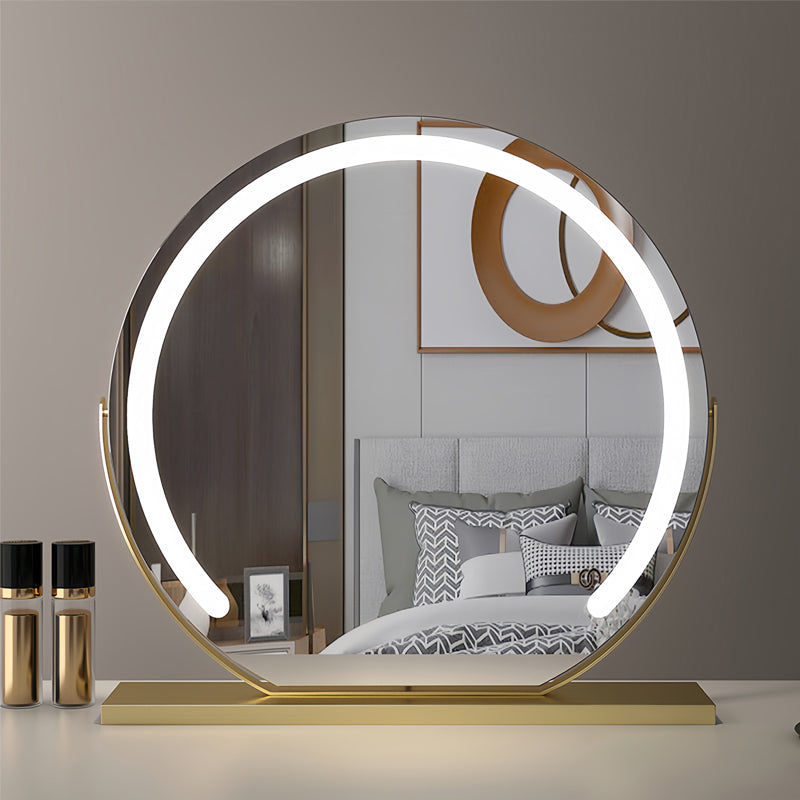Espejo cosmético LED con control táctil e iluminación