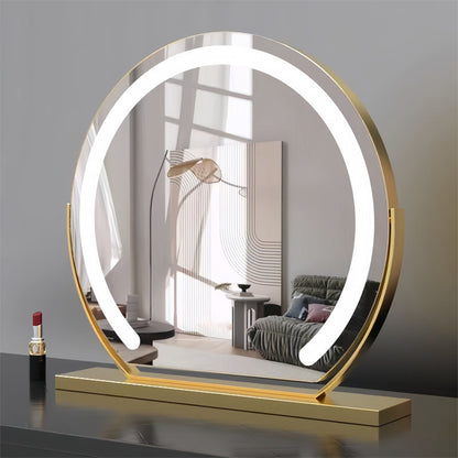 Espejo cosmético LED con control táctil e iluminación