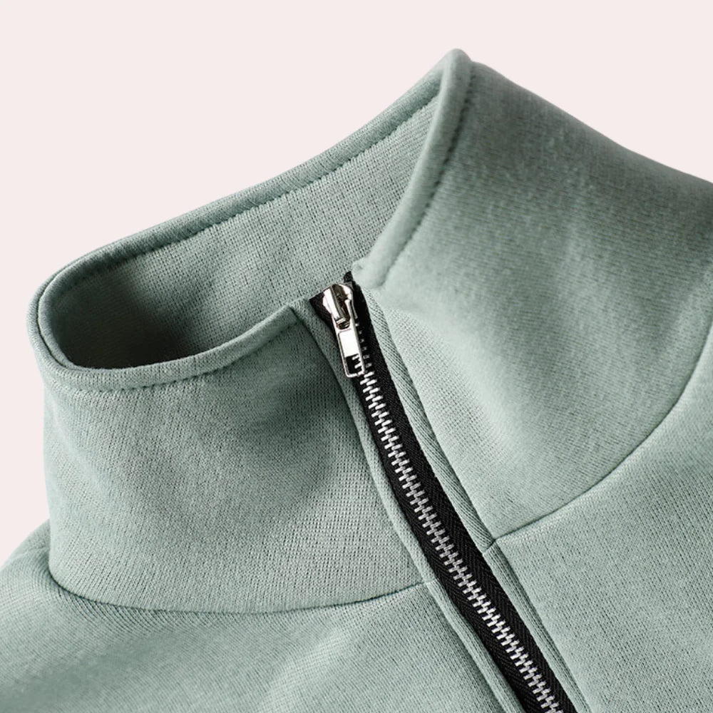 Conjunto de chándal para mujer con cuello alto y pantalón de chándal