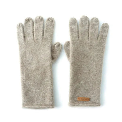 Guantes de cachemira para mujer con puños largos