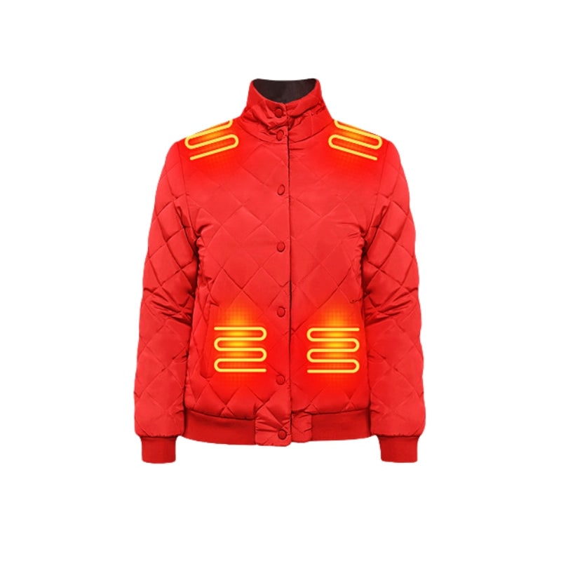 Damen-Heizjacke mit Steppdesign und integrierten Heizzonen