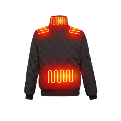Damen-Heizjacke mit Steppdesign und integrierten Heizzonen