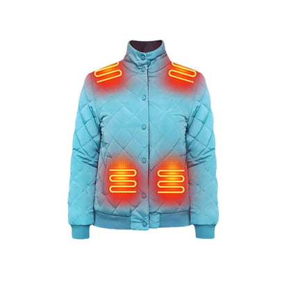 Damen-Heizjacke mit Steppdesign und integrierten Heizzonen