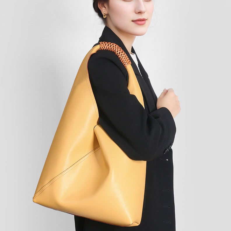 Hobo-Tasche für Damen mit geflochtenem Griff