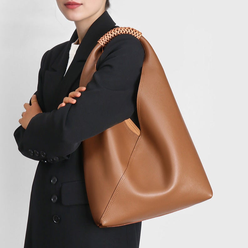 Hobo-Tasche für Damen mit geflochtenem Griff