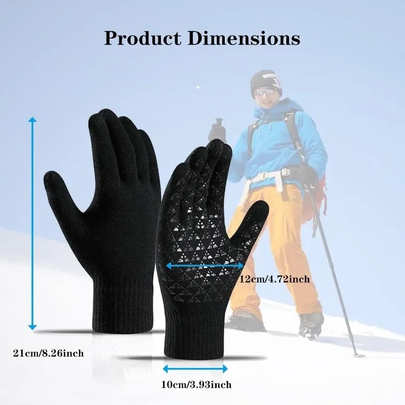 Touchscreen-Winterhandschuhe mit Silikongriff