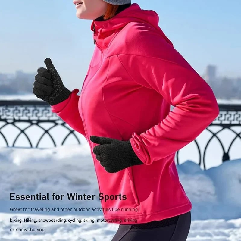 Touchscreen-Winterhandschuhe mit Silikongriff