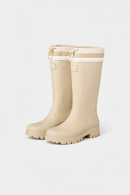 Botas de goma para mujer con cordón