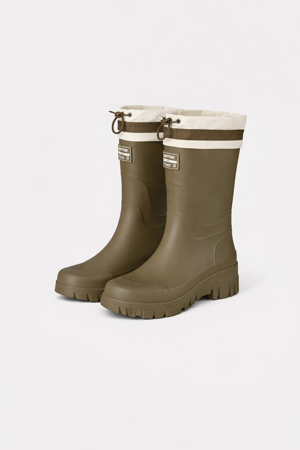 Botas de goma para mujer con cordón