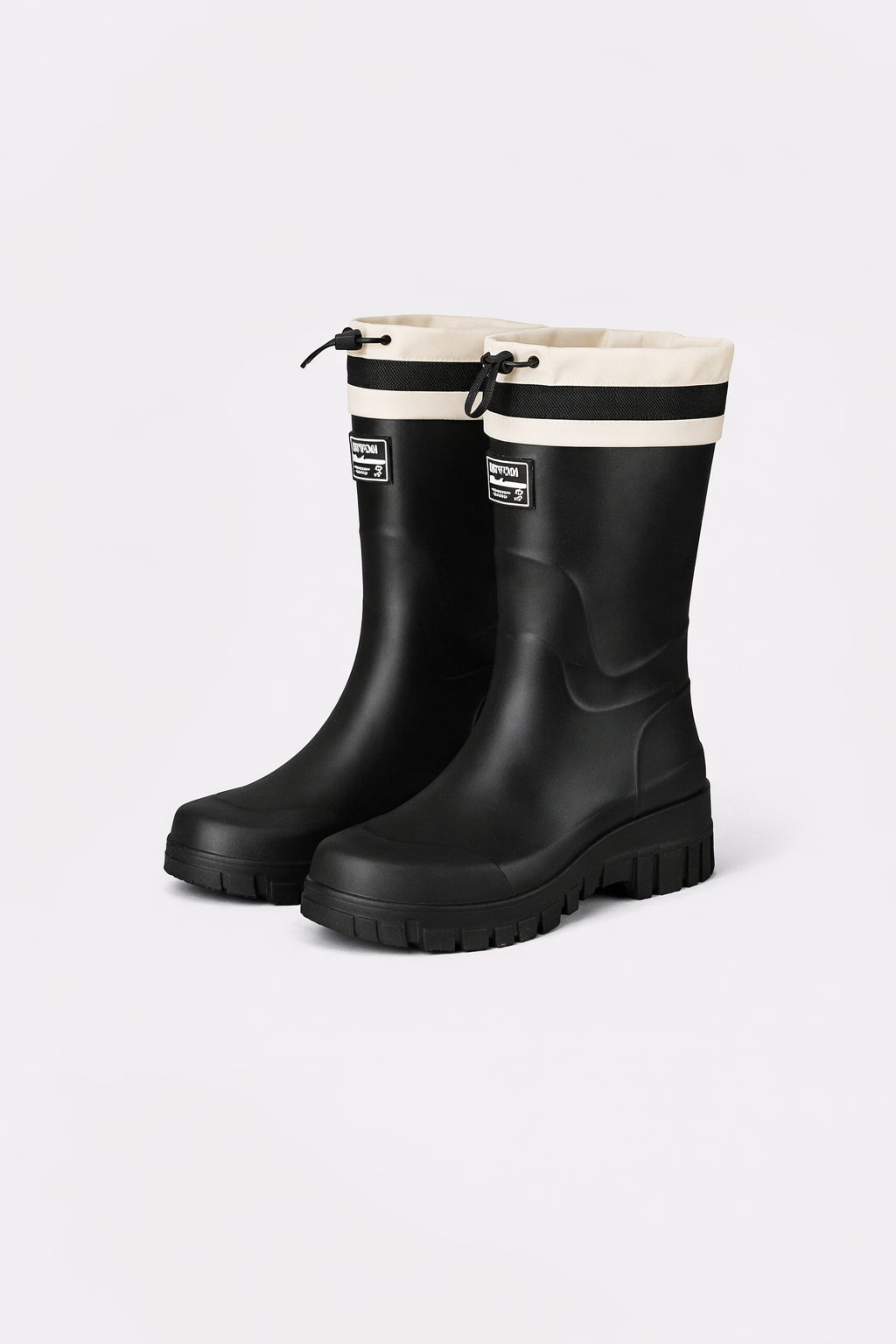 Botas de goma para mujer con cordón