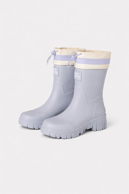 Botas de goma para mujer con cordón