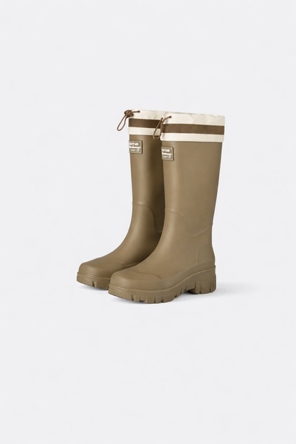 Botas de goma para mujer con cordón