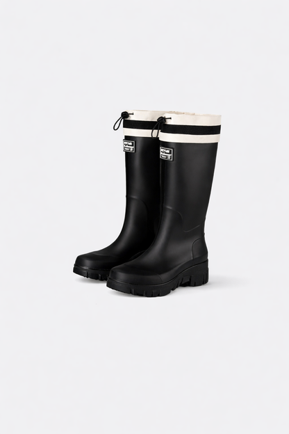 Botas de goma para mujer con cordón