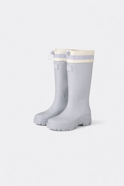 Botas de goma para mujer con cordón
