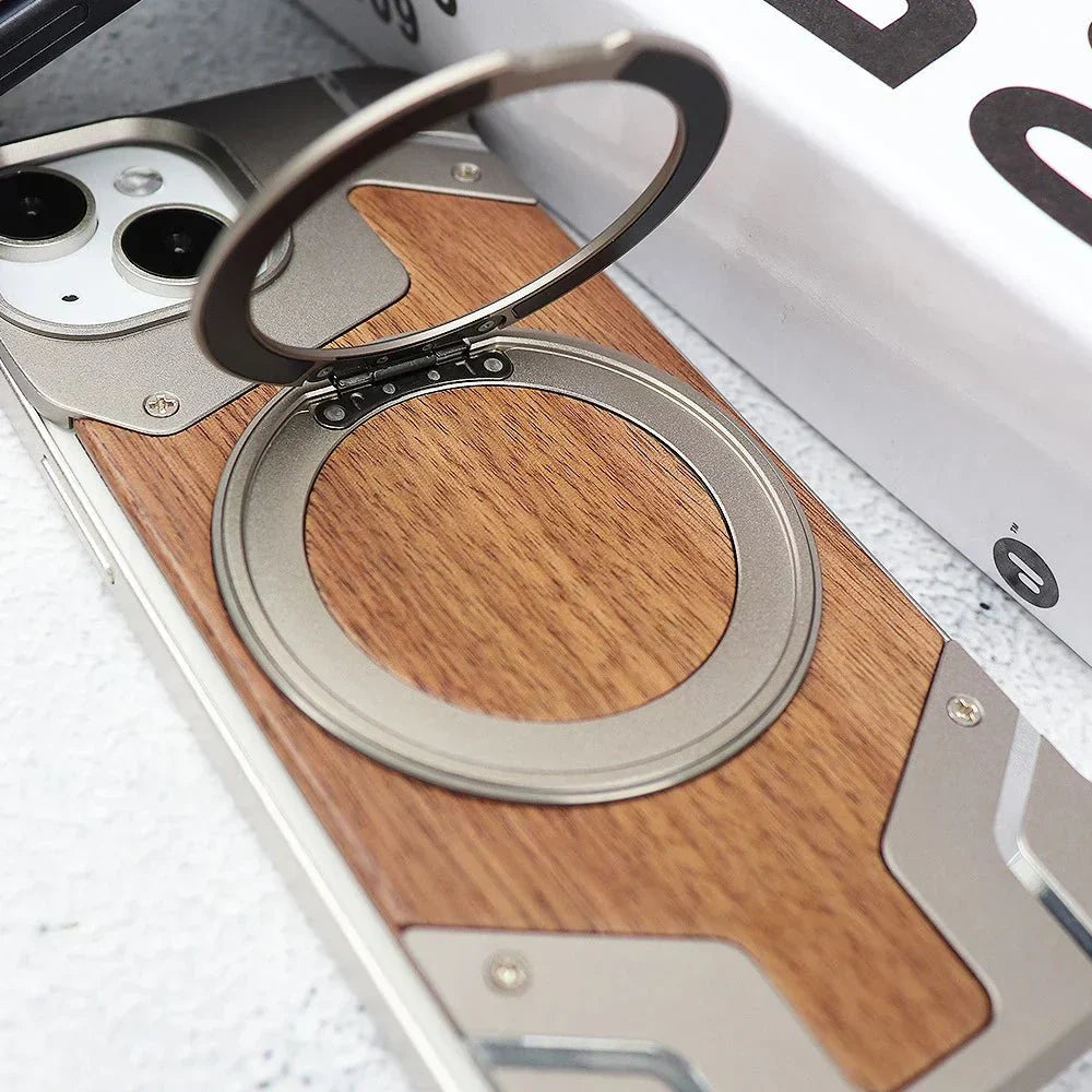 Funda de madera para teléfono MagSafe: diseño protector y funcional