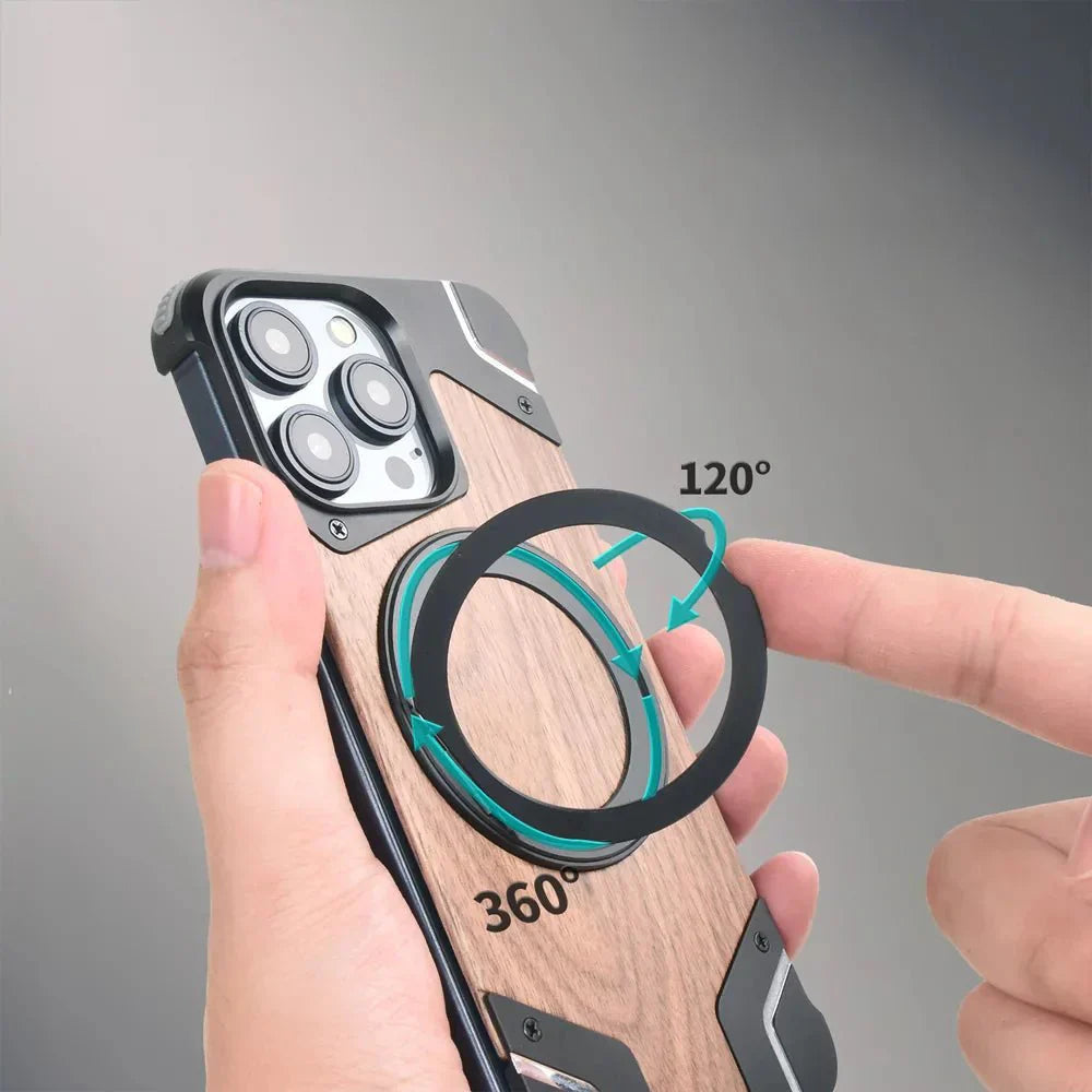 Funda de madera para teléfono MagSafe: diseño protector y funcional