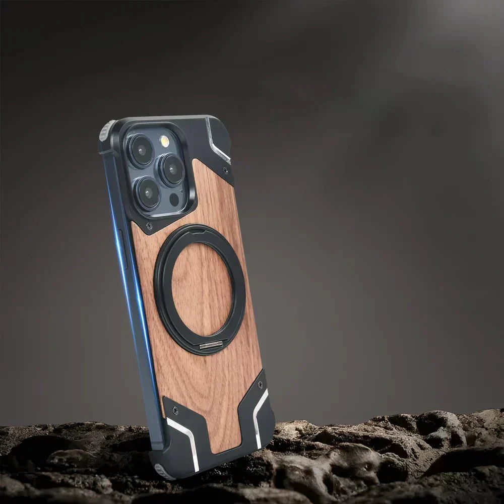 Funda de madera para teléfono MagSafe: diseño protector y funcional