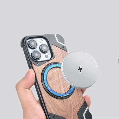 Funda de madera para teléfono MagSafe: diseño protector y funcional