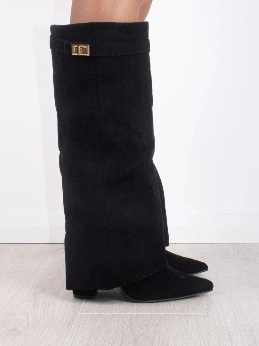 Botas de ante de lujo por encima de la rodilla para mujer: comodidad y clase