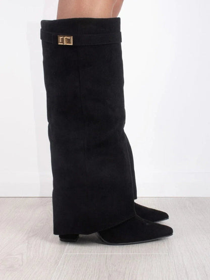 Botas de ante de lujo por encima de la rodilla para mujer: comodidad y clase